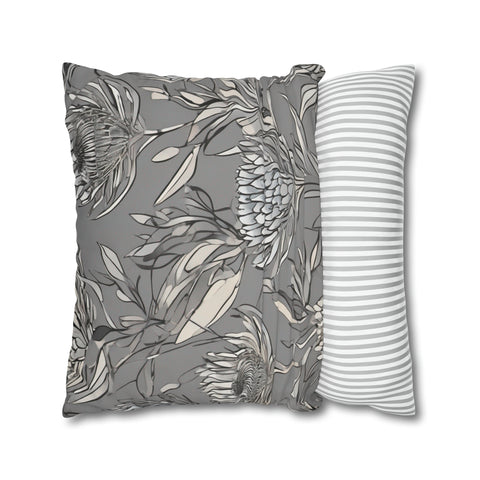 South African Protea Spun Polyester Pillowcase -Pillow not included