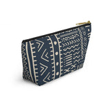 South African Ethnic Print Make up bag, Pencil Case Accessory Pouch w T-bottom