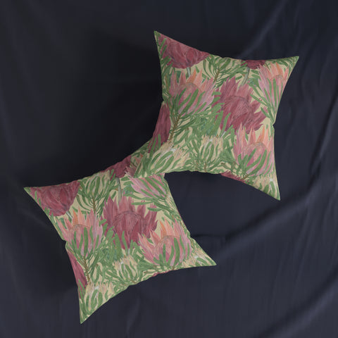 South African Protea Square Pillow