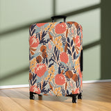 South African Protea Floral Custom Designed Luggage Cover Modern Luggage Protector Suitcase Cover, Carry on luggage Wrap, luggage Cover