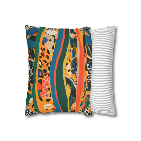 African abstract animal print Pillowcase Cover only - no filling is included