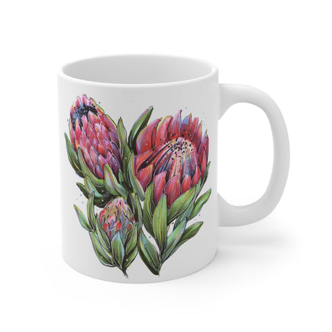 South African Protea Ceramic Mug 15oz - Dispatched from UK