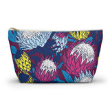 South African Protea Make up bag, Pencil Case Accessory Pouch w T-bottom