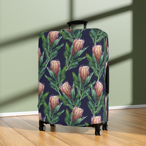 South African Protea Floral Custom Designed Luggage Cover Modern Luggage Protector Suitcase Cover, Carry on luggage Wrap, luggage Cover