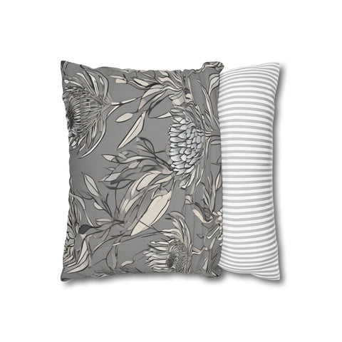 South African Protea Spun Polyester Pillowcase -Pillow not included