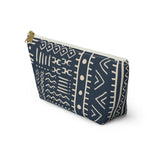 South African Ethnic Print Make up bag, Pencil Case Accessory Pouch w T-bottom