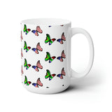 South Africa and USA flag butterflies Ceramic Mug 15oz - Dispatched from USA