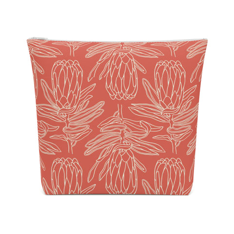 South African Protea Cotton Cosmetic Bag