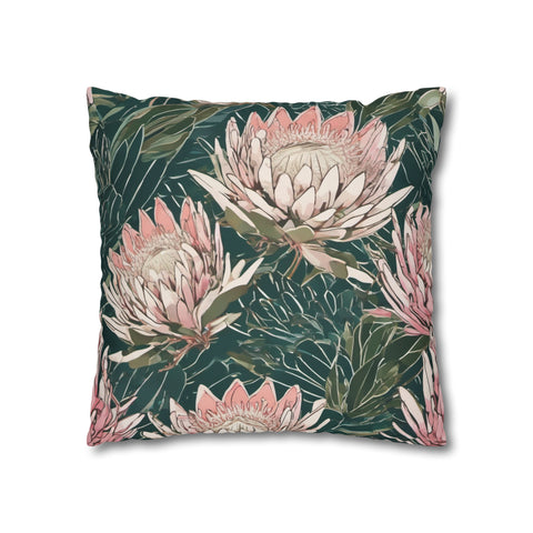 South African Protea Spun Polyester Pillowcase -Pillow not included