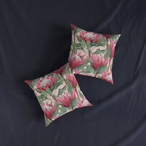 South African Protea Square Pillow