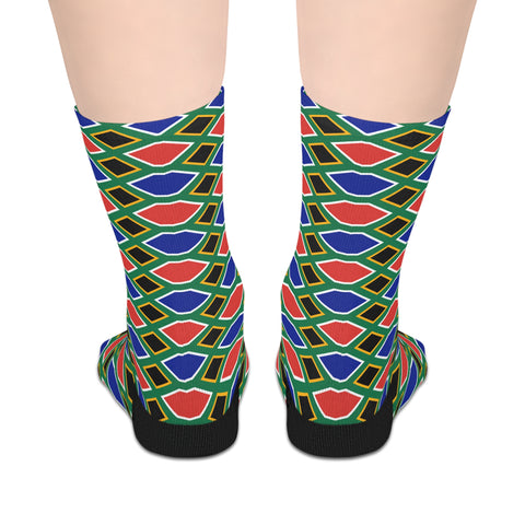 South African Flag Mid-length Socks