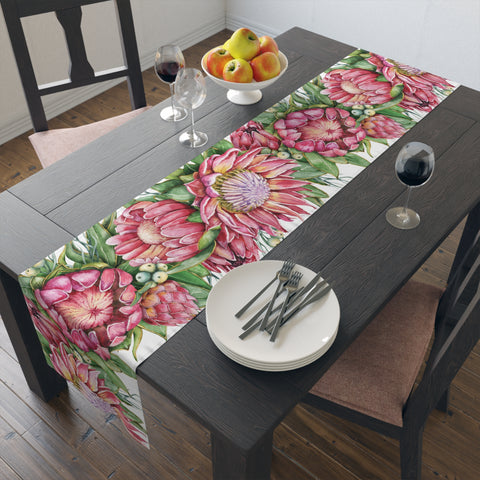 Protea South Africa Table Runner (Cotton, Poly)South African Protea Table decoration, African decor