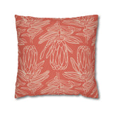 South African Protea Spun Polyester Pillowcase - Shipped from UK/USA/AUS