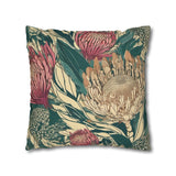 South African Protea Spun Polyester Pillowcase -Pillow not included