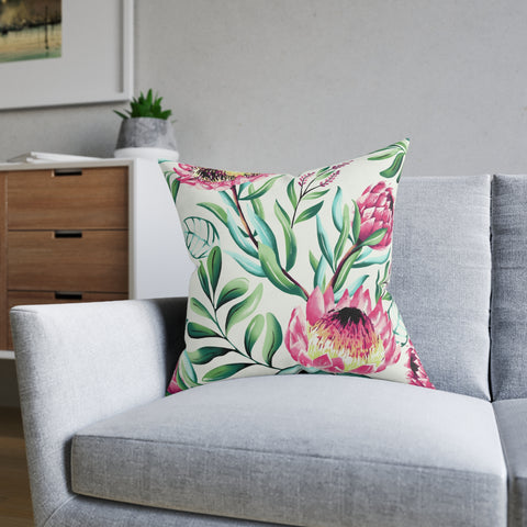 South African Protea Square Pillow