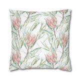 South African Protea Spun Polyester Pillowcase - Shipped from UK/USA/AUS