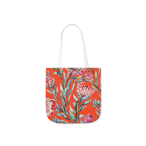 South African Protea Polyester Canvas Tote Bag