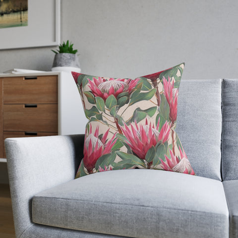 South African Protea Square Pillow