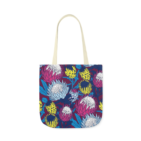 South African Protea Polyester Canvas Tote Bag