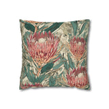 South African Protea Spun Polyester Pillowcase -Pillow not included