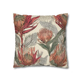 South African Protea Spun Polyester Pillowcase -Pillow not included