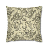 South African Protea Spun Polyester Pillowcase- Shipped from UK/USA/AUS