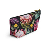 South African Protea Make up bag, Pencil Case Accessory Pouch w T-bottom