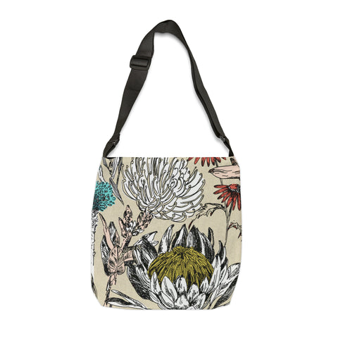 South African  Protea Tote bag African print design Protea Adjustable