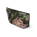 South African Protea Make up bag, Pencil Case Accessory Pouch w T-bottom