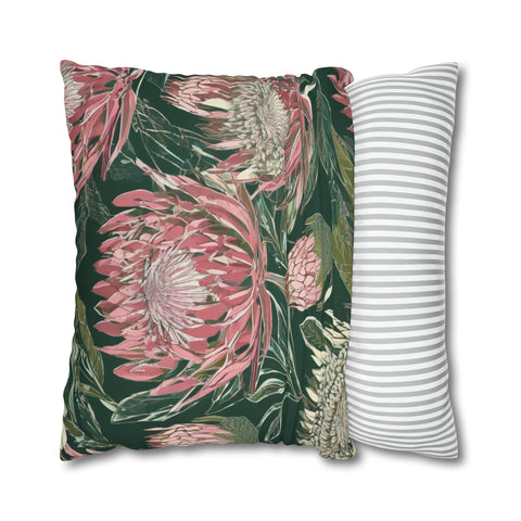 South African Protea Spun Polyester Pillowcase -Pillow not included