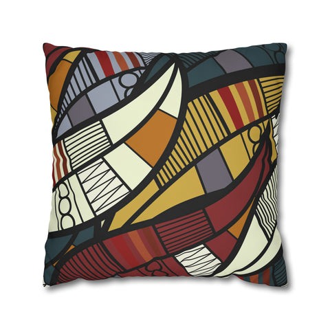 African abstract warm colours Pillowcase Cover only - no filling is included