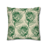 South African Protea Spun Polyester Pillowcase - Shipped from UK/USA/AUS