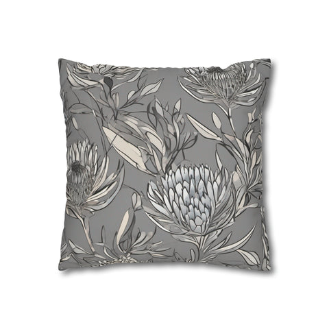 South African Protea Spun Polyester Pillowcase -Pillow not included