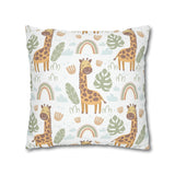 Kids nursery African Giraffe and Rainbows Pillowcase Cover only - no filling is included