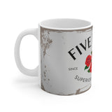 South African Five Roses 11oz White Mug - 1 Mug Shows both sides