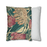 South African Protea Spun Polyester Pillowcase -Pillow not included