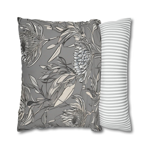 South African Protea Spun Polyester Pillowcase -Pillow not included