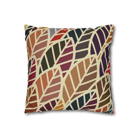 South African abstract leaves and design Pillowcase Cover only - no filling is included