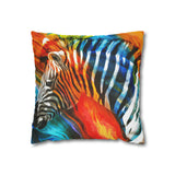 African Zebra Pillowcase Cover only - no filling is included