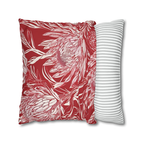 South African Protea Spun Polyester Pillowcase -Pillow not included