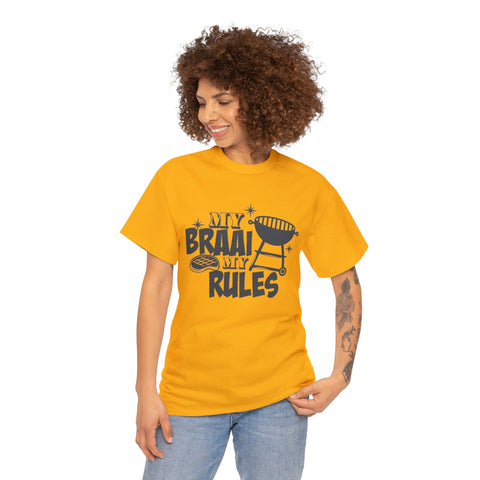 South African My Braai My Rules Unisex Heavy Cotton T-shirt