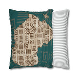 Africa Map Pillowcase Cover only - no filling is included