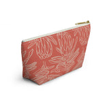 South African Protea Make up bag, Pencil Case Accessory Pouch w T-bottom