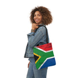 South African Flag Polyester Canvas Tote Bag