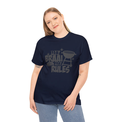 South African My Braai My Rules Unisex Heavy Cotton T-shirt