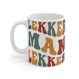 South African Lekker man Lekker 11oz White Mug - 1 Mug Shows both sides