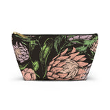 South African Protea Make up bag, Pencil Case Accessory Pouch w T-bottom