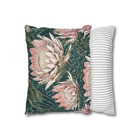 South African Protea Spun Polyester Pillowcase -Pillow not included