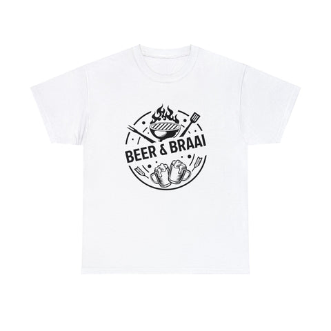 South African Beer & Braai Shirt,  Afrikaans / Braai Unisex Heavy Cotton Tee