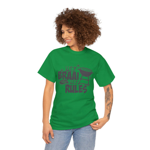 South African My Braai My Rules Unisex Heavy Cotton T-shirt